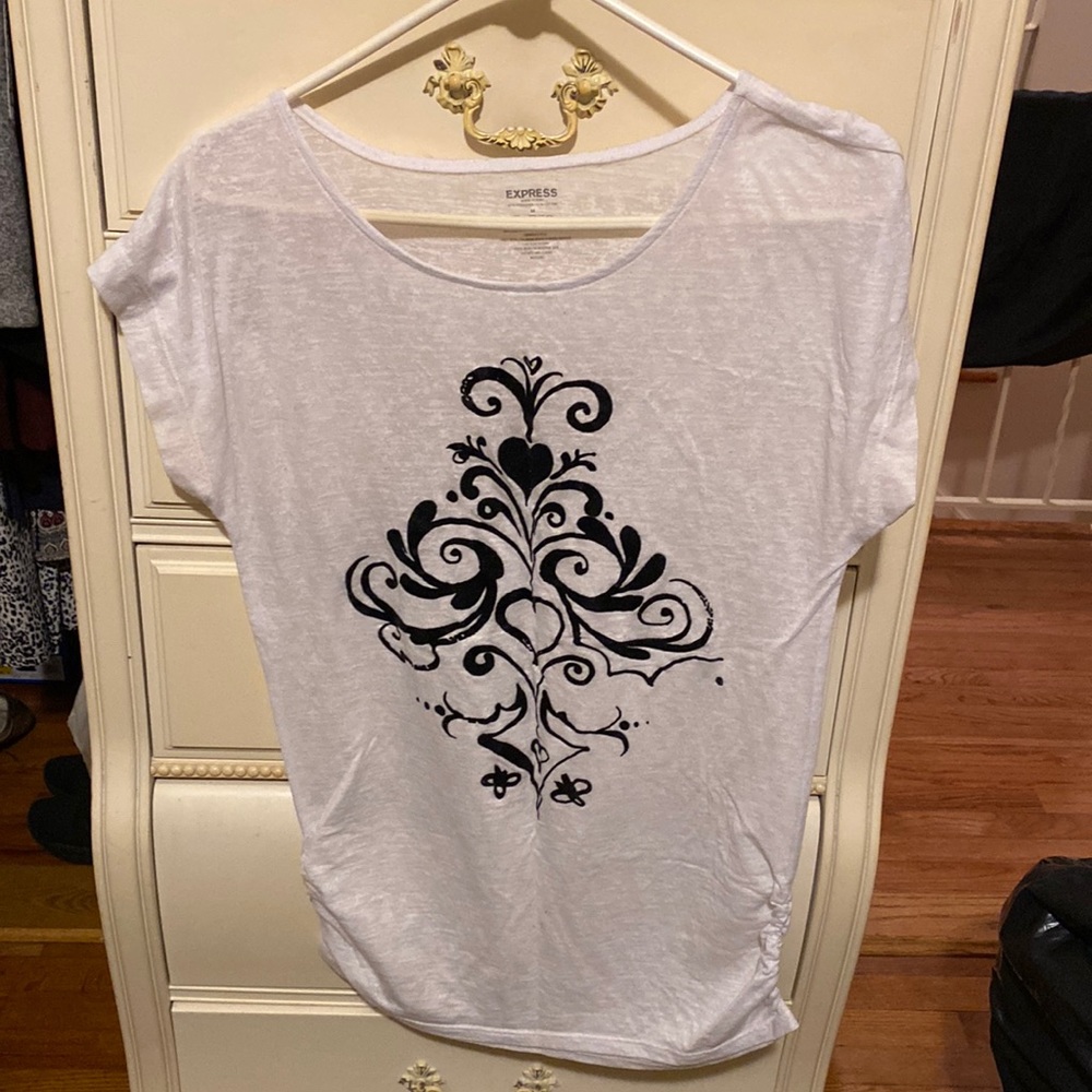 White and black cute top